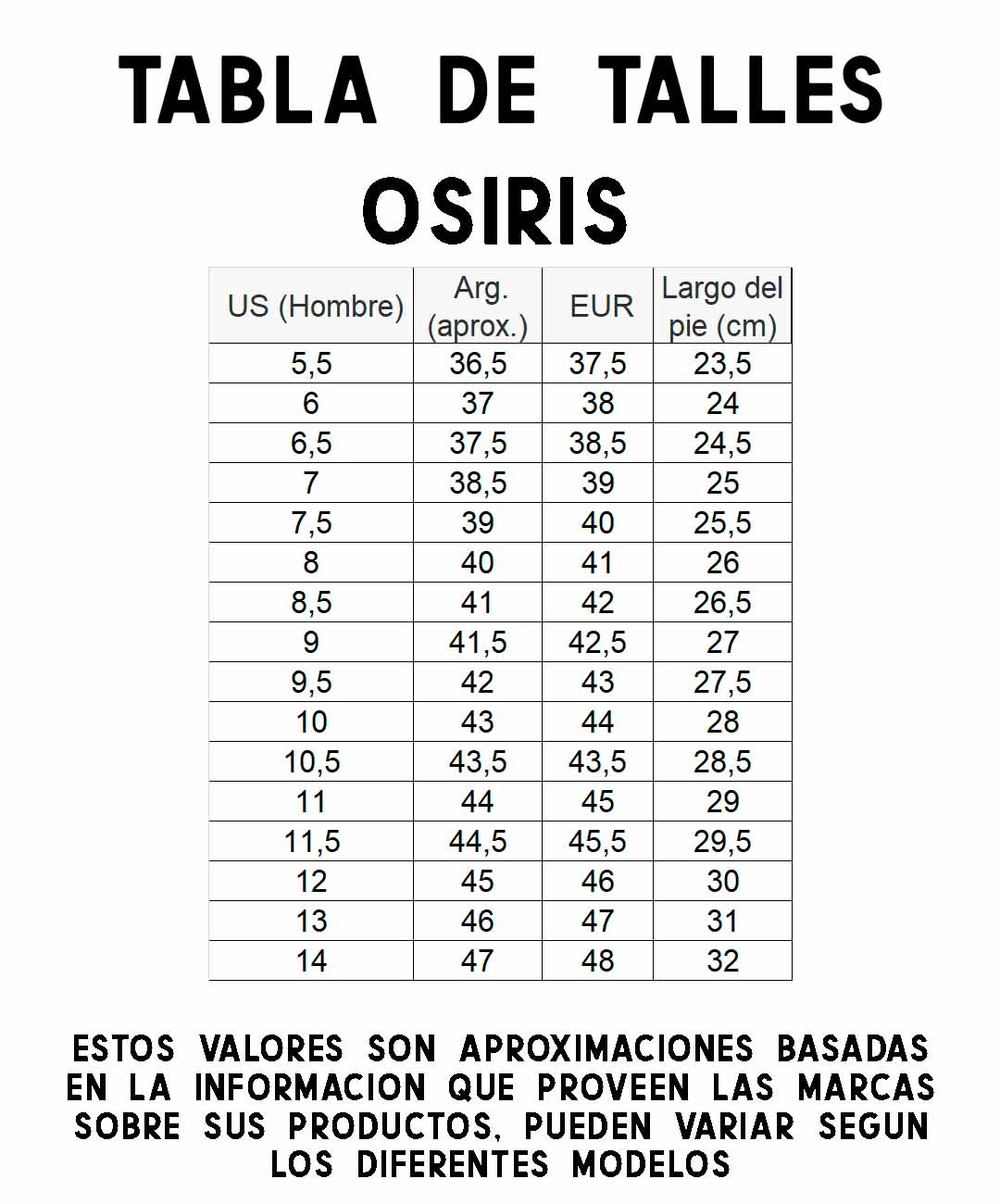 osiris calzado