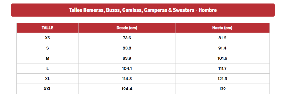 tabla de talles vans hombre