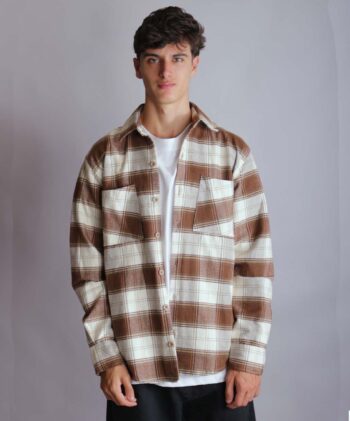 Camisa Leñadora Ulises Choco/Beige Ntf